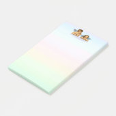 Stilvolle Raphael Cherubs auf Pastel Shades Post-it Klebezettel (angewinkelt)