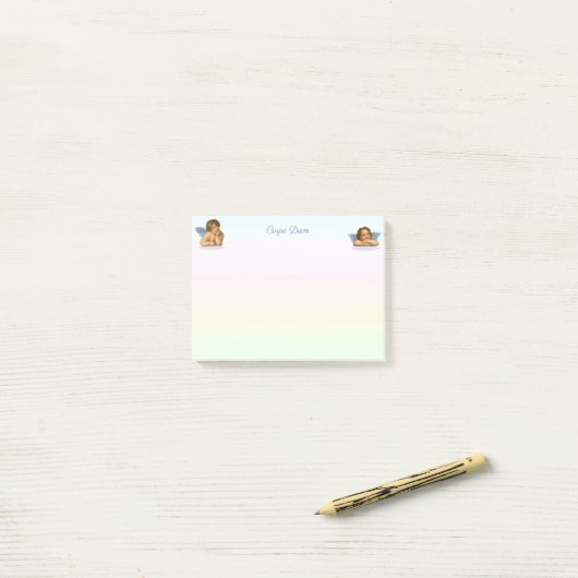 Stilvolle Raphael Cherubs auf Pastel Shades Post-it Klebezettel (Auf Schreibtisch)