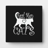 Stilvolle Real Men Liebe Katzen Fotoplatte (Vorderseite)