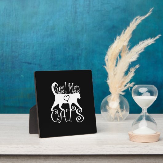 Stilvolle Real Men Liebe Katzen Fotoplatte (InSitu)