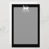 Stilvolle Real Men Liebe Schwarze Dekoration Briefpapier (Vorne/Hinten)