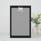 Stilvolle Real Men Liebe Schwarze Dekoration Briefpapier (Stehend Vorderseite)