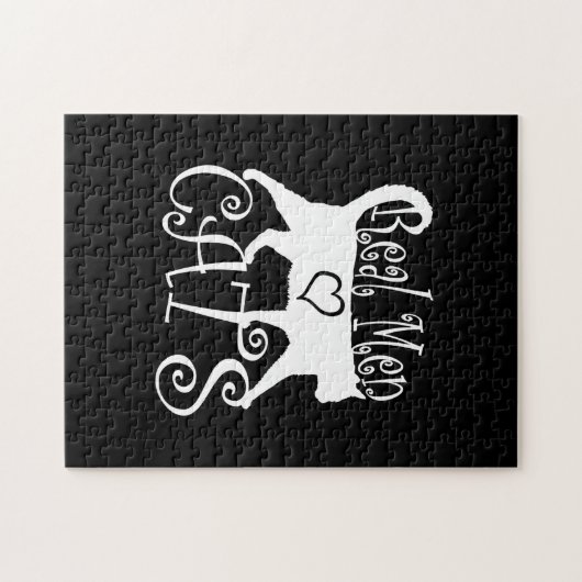 Stilvolle Real Men Liebe Schwarze Dekoration Puzzle (Horizontal)