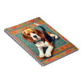 Stilvolle realistische 3D-Beagle Hunde farbenfrohe Notizblock (Rechte Seite)