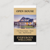 Stilvolle Realtor Open House Werbekarten Visitenkarte (Vorderseite)