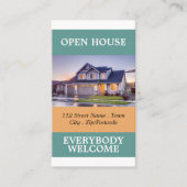 Stilvolle Realtor Open House Werbekarten Visitenkarte (Vorderseite)