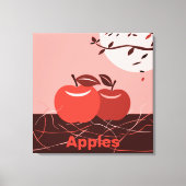 Stilvolle Red Apple Kitchen Wall Leinwanddruck (Vorderseite)