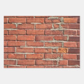 Stilvolle Red Brick Textured Urban Wall Geschenkpapier Set (Vorderseite 3)