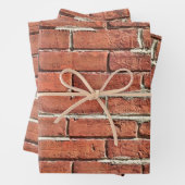 Stilvolle Red Brick Textured Urban Wall Geschenkpapier Set (Beispiel)