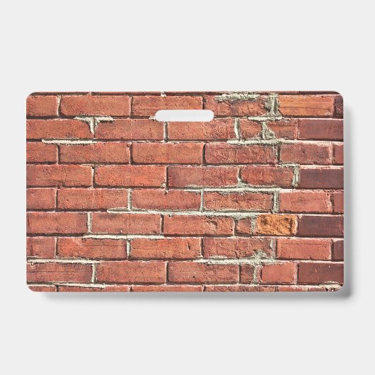 Stilvolle Red Brick Wall Ausweis (Vorderseite)