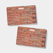 Stilvolle Red Brick Wall Ausweis (Vorder- & Rückseite)