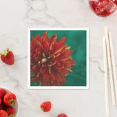 Stilvolle Red Chrysanthemum Blume Paper Napkin Serviette (Beispiel)
