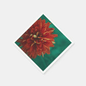 Stilvolle Red Chrysanthemum Blume Paper Napkin Serviette (Ecke)