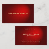 Stilvolle Red Damask Elegant Luxuriöse Vorlage Visitenkarte (Vorne/Hinten)