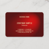 Stilvolle Red Damask Gold Text Template Chic Round Visitenkarte (Rückseite)