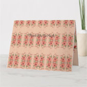 Stilvolle Red Floral Dankeschön Card Karte (Rückseite)