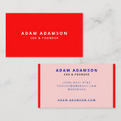 Stilvolle Red Founder CEO Start Visitenkarte (Vorne/Hinten)