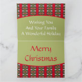 Stilvolle Red Gemustert Holiday Dankeskarte (Innenseite)