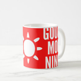 Stilvolle Red Good Morning Sun Tee Tasse