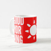 Stilvolle Red Good Morning Sun Tee Tasse (Vorderseite Links)