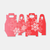 Stilvolle Red Snowflakes Modernes Weihnachtsmuster Geschenkschachtel (Ungefaltet)