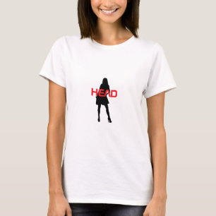 Stilvolle RedHead-Silhouette mit Fett Text T-Shirt