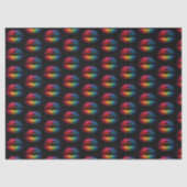 Stilvolle Regenbogen Glitzer Lips Schönheitsmuster Seidenpapier (Vorderseite)