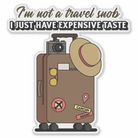 Stilvolle Reisegepäck-Aufkleber Aufkleber (Vorderseite)