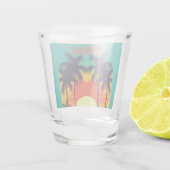 Stilvolle RELAX Retro Tropical Cooler Schnapsglas (Rückseite)