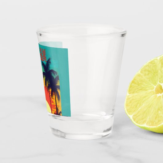 Stilvolle RELAX Retro Tropical Cooler Schnapsglas (Rechts)