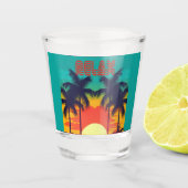 Stilvolle RELAX Retro Tropical Cooler Schnapsglas (Vorderseite)