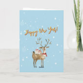 Stilvolle Rentierbaume von Funky Quirky Karte (Rückseite)