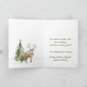 Stilvolle Rentierbaume von Funky Quirky Karte (Innenseite)