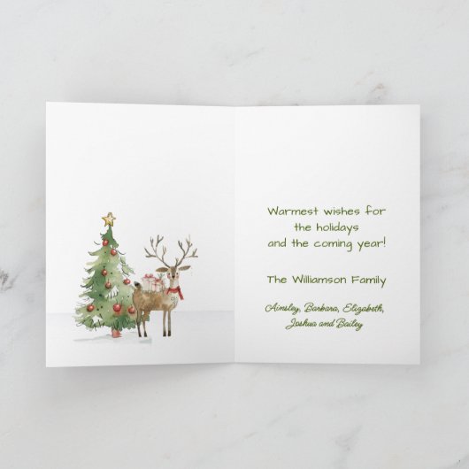 Stilvolle Rentierbaume von Funky Quirky Karte (Innenseite)