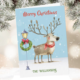 Stilvolle Rentierbaume von Funky Quirky Karte