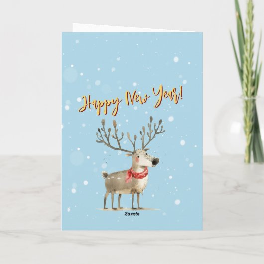 Stilvolle Rentierbaume von Funky Quirky Karte (Rückseite)