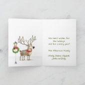 Stilvolle Rentierbaume von Funky Quirky Karte (Innenseite)