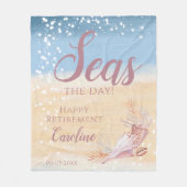 Stilvolle Retirement Beach Coastal Seashell Fleecedecke (Vorderseite)