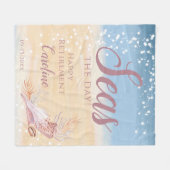 Stilvolle Retirement Beach Coastal Seashell Fleecedecke (Vorderseite (Horizontal))