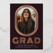 Stilvolle Retro Abschluss Foto Ankündigung (Vorderseite)