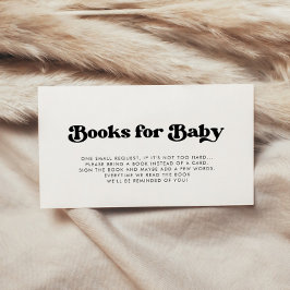 Stilvolle Retro Baby Duschbuchkarte Begleitkarte