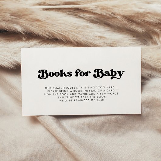 Stilvolle Retro Baby Duschbuchkarte Begleitkarte