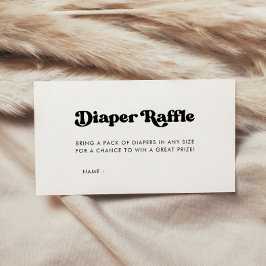 Stilvolle Retro Baby Duschdiaper Tombola Begleitkarte