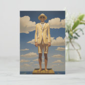 Stilvolle Retro Beachwear Striking Summer Fashion Einladung (Stehend Vorderseite)