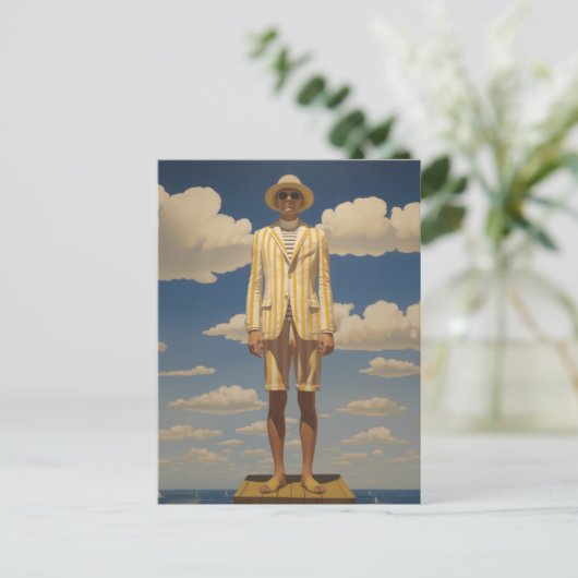 Stilvolle Retro Beachwear Striking Summer Fashion Postkarte (Stehend Vorderseite)