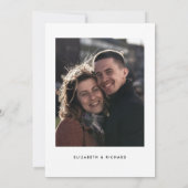 Stilvolle Retro Black & White Foto Hochzeit Save The Date (Rückseite)