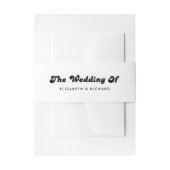 Stilvolle Retro Black & White Wedding Einladung Einladungsbanderole (Vorderseite Beispiel)