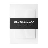 Stilvolle Retro Black & White Wedding Einladungsbanderole (Vorderseite Beispiel)