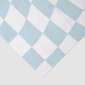 Stilvolle Retro Blue Pastel Warped Checkerboard Seidenpapier (Ausschnitt)