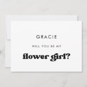 Stilvolle Retro-Blume Girl-Angebotskarte Einladung (Vorderseite)